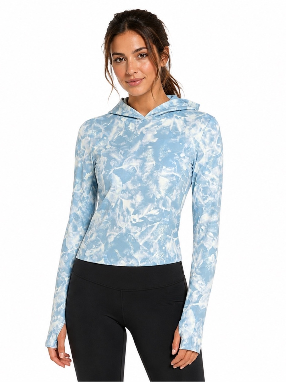 Victoria’s Secret tie dye hooded LS long sleeve shirt Sz small